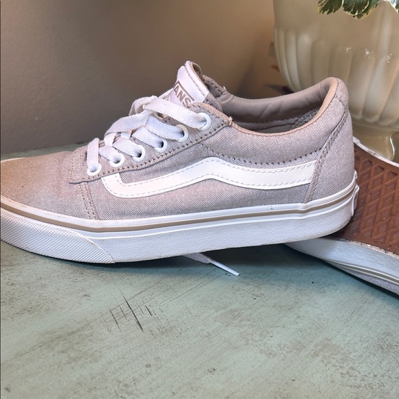 Vans Light Gray and White Lace-Up Sneakers - Picture 8 of 9